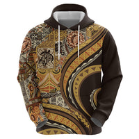 Hawaiian Hibiscus Tribal Vintage Motif Zip Hoodie Ver 4