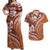 Hawaiian Hibiscus Tribal Vintage Motif Couples Matching Off Shoulder Maxi Dress and Hawaiian Shirt Ver 5