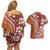 Hawaiian Hibiscus Tribal Vintage Motif Couples Matching Off Shoulder Short Dress and Hawaiian Shirt Ver 5