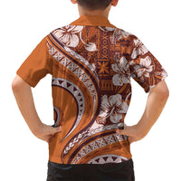 Hawaiian Hibiscus Tribal Vintage Motif Kid Hawaiian Shirt Ver 5 LT9 - Polynesian Pride
