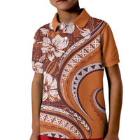 Hawaiian Hibiscus Tribal Vintage Motif Kid Polo Shirt Ver 5