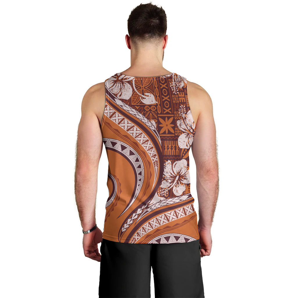 Hawaiian Hibiscus Tribal Vintage Motif Men Tank Top Ver 5