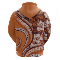 Hawaiian Hibiscus Tribal Vintage Motif Zip Hoodie Ver 5
