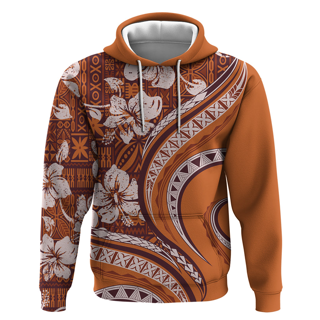 Hawaiian Hibiscus Tribal Vintage Motif Zip Hoodie Ver 5