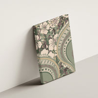 Hawaiian Hibiscus Tribal Vintage Motif Canvas Wall Art Ver 6