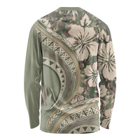Hawaiian Hibiscus Tribal Vintage Motif Long Sleeve Shirt Ver 6