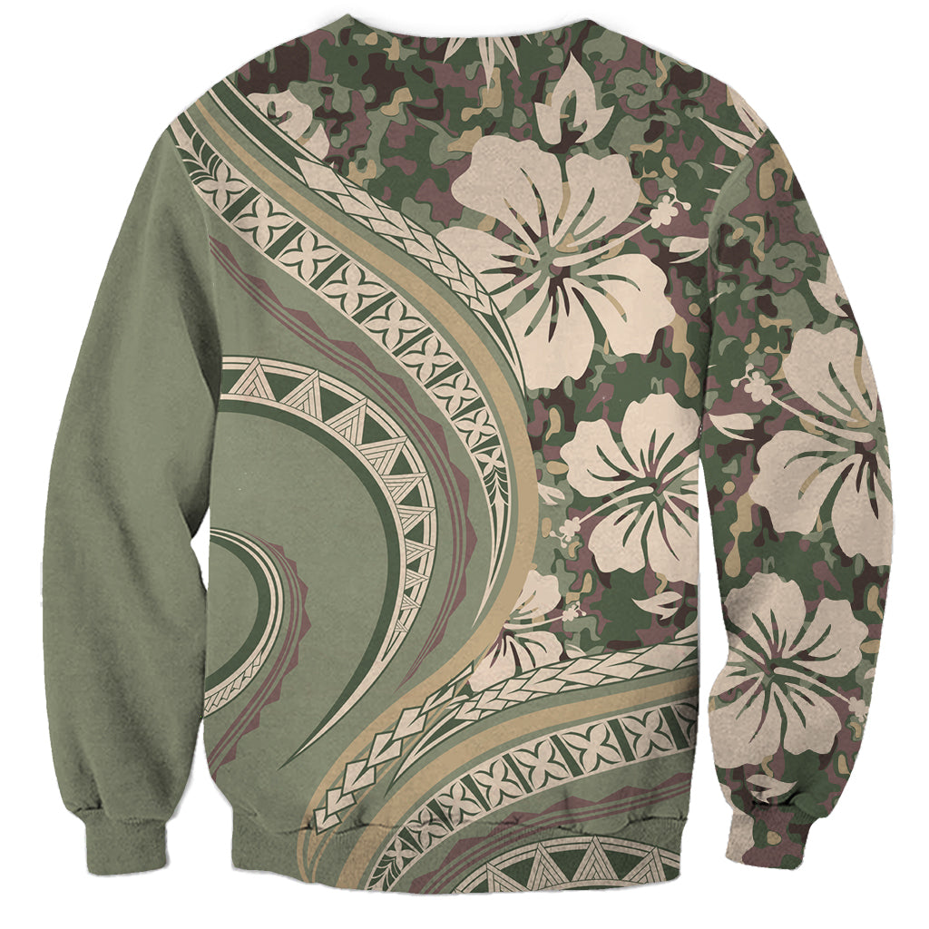 Hawaiian Hibiscus Tribal Vintage Motif Sweatshirt Ver 6 LT9 - Polynesian Pride