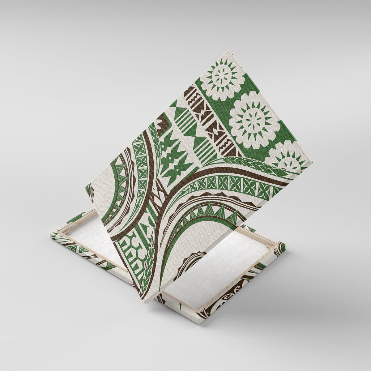 Hawaiian Hibiscus Tribal Vintage Motif Canvas Wall Art Ver 7