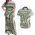 Hawaiian Hibiscus Tribal Vintage Motif Couples Matching Off Shoulder Maxi Dress and Hawaiian Shirt Ver 7