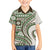 Hawaiian Hibiscus Tribal Vintage Motif Family Matching Short Sleeve Bodycon Dress and Hawaiian Shirt Ver 7