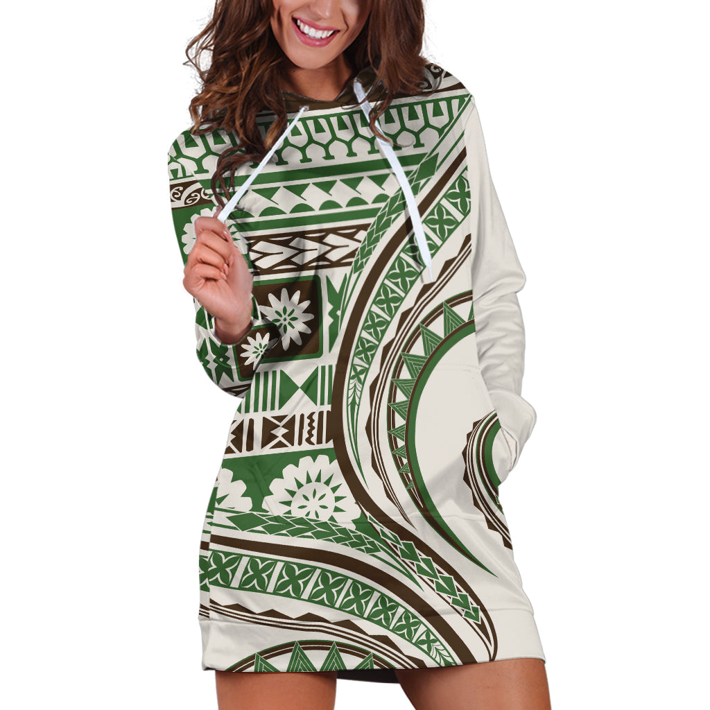 Hawaiian Hibiscus Tribal Vintage Motif Hoodie Dress Ver 7