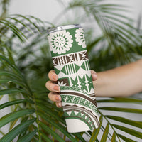 Hawaiian Hibiscus Tribal Vintage Motif Skinny Tumbler Ver 7