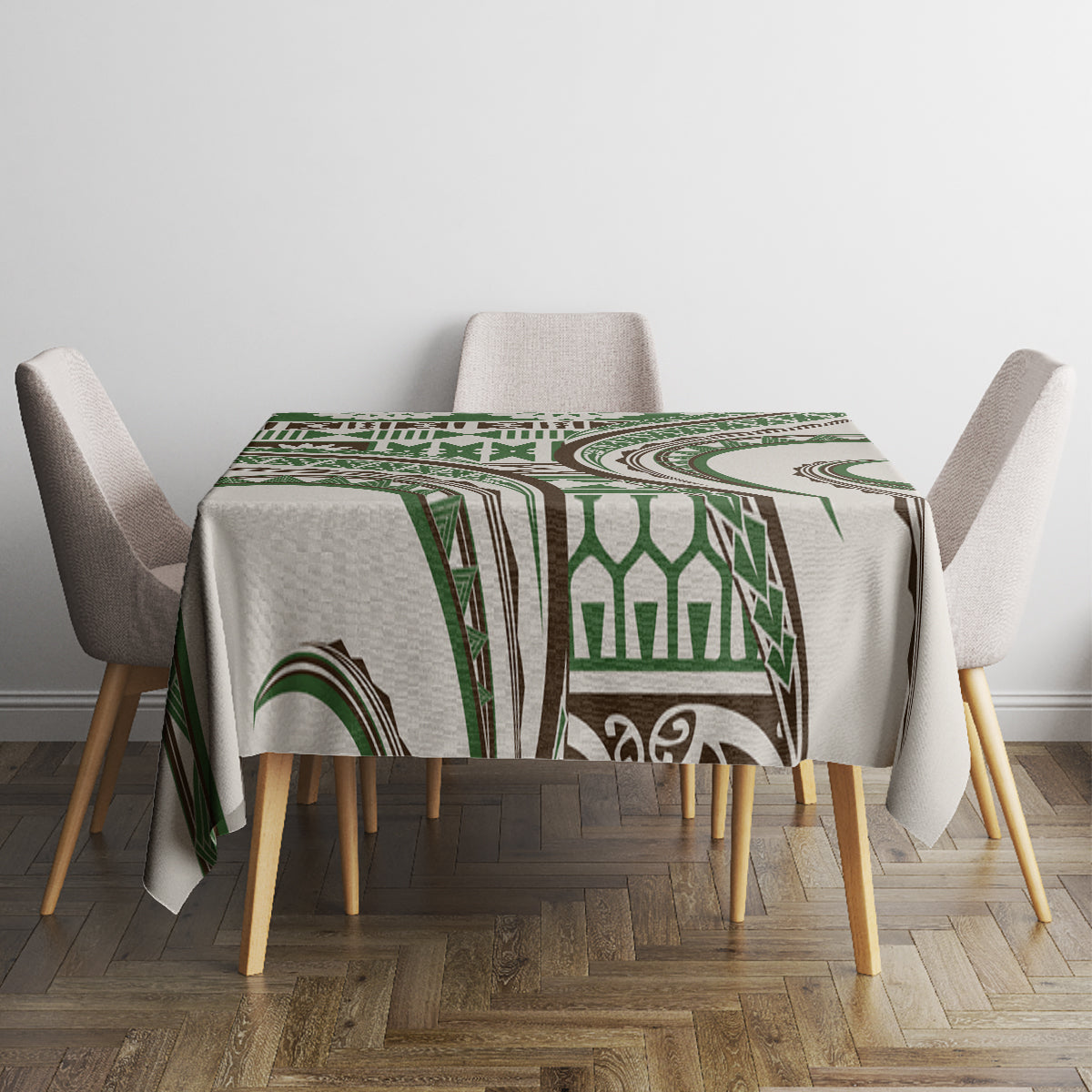Hawaiian Hibiscus Tribal Vintage Motif Tablecloth Ver 7