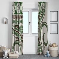 Hawaiian Hibiscus Tribal Vintage Motif Window Curtain Ver 7