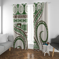 Hawaiian Hibiscus Tribal Vintage Motif Window Curtain Ver 7