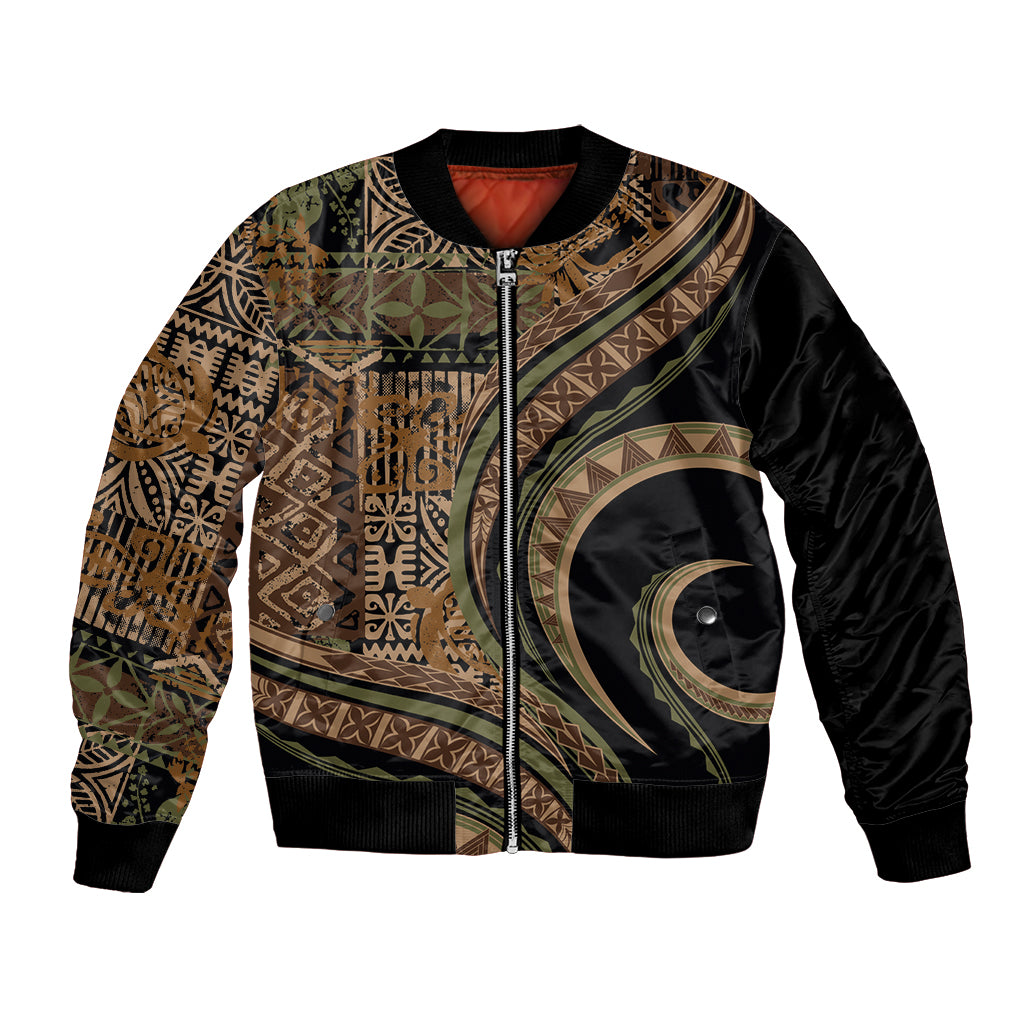Hawaiian Hibiscus Tribal Vintage Motif Bomber Jacket Ver 8