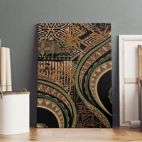 Hawaiian Hibiscus Tribal Vintage Motif Canvas Wall Art Ver 8