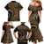 Hawaiian Hibiscus Tribal Vintage Motif Family Matching Mermaid Dress and Hawaiian Shirt Ver 8
