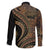 Hawaiian Hibiscus Tribal Vintage Motif Family Matching Short Sleeve Bodycon Dress and Hawaiian Shirt Ver 8