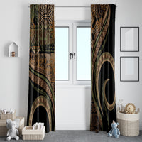 Hawaiian Hibiscus Tribal Vintage Motif Window Curtain Ver 8