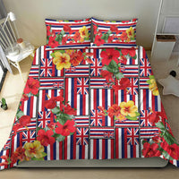 Hawaii Hibiscus Lei Bedding Set Hawaiian Flag Motif