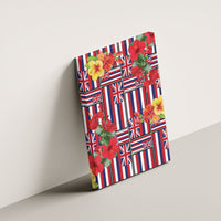 Hawaii Hibiscus Lei Canvas Wall Art Hawaiian Flag Motif