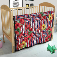 Hawaii Hibiscus Lei Quilt Hawaiian Flag Motif