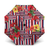 Hawaii Hibiscus Lei Umbrella Hawaiian Flag Motif