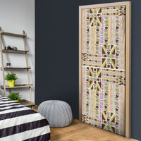 Hawaii Lokelani Pikake Lei Door Cover Hawaiian Flag Motif