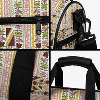 Hawaii Lokelani Pikake Lei Duffle Bag Hawaiian Flag Motif LT9 - Polynesian Pride