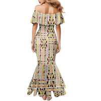 Hawaii Lokelani Pikake Lei Family Matching Mermaid Dress and Hawaiian Shirt Hawaiian Flag Motif LT9 - Polynesian Pride