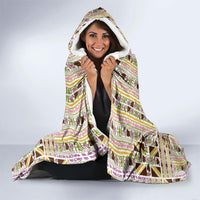 Hawaii Lokelani Pikake Lei Hooded Blanket Hawaiian Flag Motif LT9 - Polynesian Pride