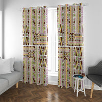 Hawaii Lokelani Pikake Lei Window Curtain Hawaiian Flag Motif