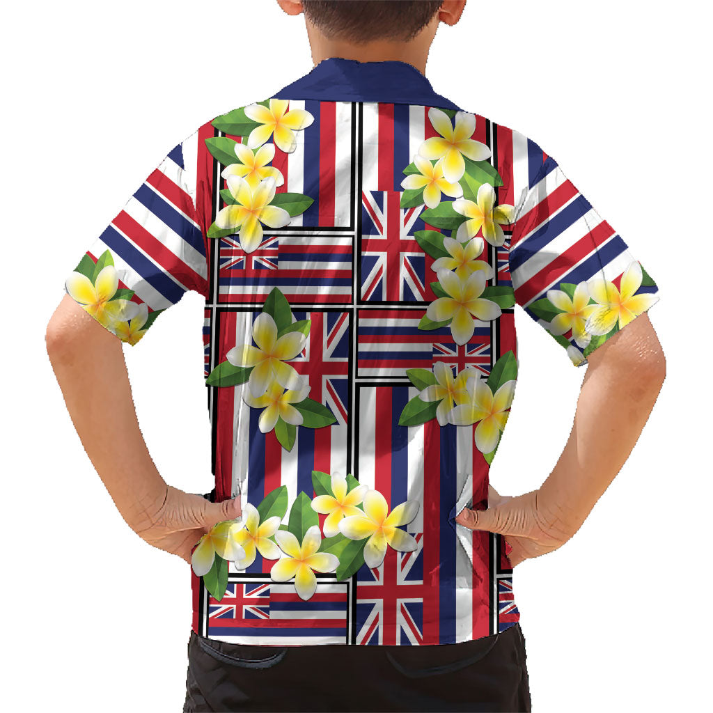 Hawaii Plumeria Lei Kid Hawaiian Shirt Hawaiian Flag Motif