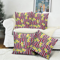 Hawaii Plumeria Lei Pillow Cover Hawaiian Flag Motif