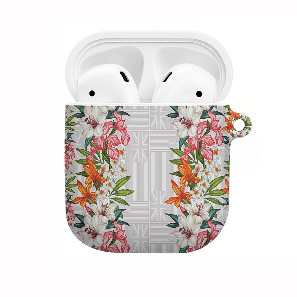 Hawaii Tropical Twist Lei AirPods Case Hawaiian Flag Motif