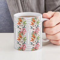 Hawaii Tropical Twist Lei Ceramic Mug Hawaiian Flag Motif