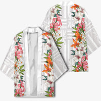 Hawaii Tropical Twist Lei Kimono Hawaiian Flag Motif