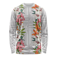 Hawaii Tropical Twist Lei Long Sleeve Shirt Hawaiian Flag Motif