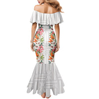Hawaii Tropical Twist Lei Mermaid Dress Hawaiian Flag Motif