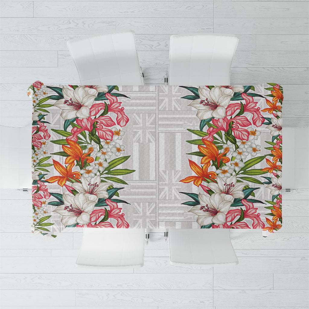 Hawaii Tropical Twist Lei Tablecloth Hawaiian Flag Motif