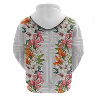 Hawaii Tropical Twist Lei Zip Hoodie Hawaiian Flag Motif LT9 - Polynesian Pride