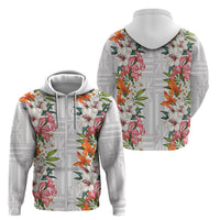 Hawaii Tropical Twist Lei Zip Hoodie Hawaiian Flag Motif LT9 - Polynesian Pride