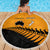 Australia New Zealand Rugby Beach Blanket Gold Aboriginal Wallabies and Maori Black Fern - Polynesian Pride