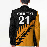 Australia New Zealand Rugby Blazer Gold Aboriginal Wallabies and Maori Black Fern - Polynesian Pride