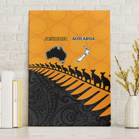 Australia New Zealand Rugby Canvas Wall Art Gold Aboriginal Wallabies and Maori Black Fern - Polynesian Pride