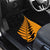 Australia New Zealand Rugby Car Mats Gold Aboriginal Wallabies and Maori Black Fern - Polynesian Pride