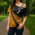 Australia New Zealand Rugby Cross Shoulder Shirt Gold Aboriginal Wallabies and Maori Black Fern - Polynesian Pride