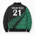 Australia New Zealand Rugby Bomber Puffer Jacket Green Aboriginal Wallabies and Maori Black Fern - Polynesian Pride