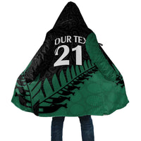 Australia New Zealand Rugby Cloak Green Aboriginal Wallabies and Maori Black Fern - Polynesian Pride